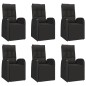 vidaXL Juego comedor jardín 7 pzas madera acacia ratán sintético negro vidaXL Juego comedor jardín 7 pzas madera acacia ratán sintético negro