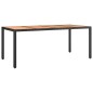 vidaXL Juego comedor jardín 7 pzas madera acacia ratán sintético negro vidaXL Juego comedor jardín 7 pzas madera acacia ratán sintético negro