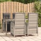 vidaXL Set comedor de jardín 5 piezas con cojines ratán sintético gris vidaXL Set comedor de jardín 5 piezas con cojines ratán sintético gris