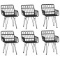 vidaXL Juego de comedor de jardín 7 piezas ratán sintético negro vidaXL Juego de comedor de jardín 7 piezas ratán sintético negro