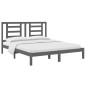 vidaXL Estructura de cama de madera maciza de pino gris 160x200 cm
