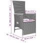 vidaXL Set comedor jardín 9 pzas y cojines ratán sintético gris vidaXL Set comedor jardín 9 pzas y cojines ratán sintético gris