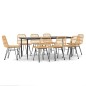 vidaXL Juego de comedor de jardín 9 piezas ratán sintético vidaXL Juego de comedor de jardín 9 piezas ratán sintético