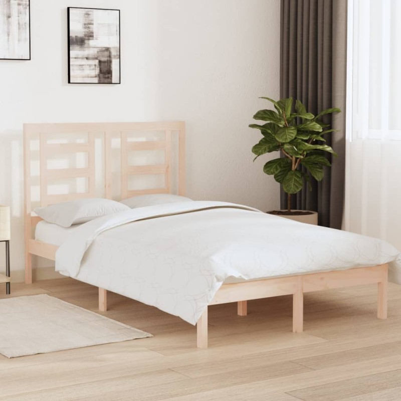 vidaXL Estructura de cama madera maciza de pino 120x200 cm vidaXL Estructura de cama madera maciza de pino 120x200 cm