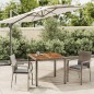 vidaXL Set comedor de jardín 3 piezas con cojines ratán sintético gris