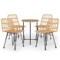 vidaXL Juego de comedor de jardín 5 piezas ratán sintético vidaXL Juego de comedor de jardín 5 piezas ratán sintético