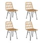 vidaXL Juego de comedor de jardín 5 piezas ratán sintético vidaXL Juego de comedor de jardín 5 piezas ratán sintético