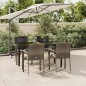vidaXL Set comedor jardín 5 pzas y cojines ratán sintético negro gris