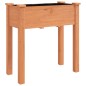 vidaXL Jardinera con forro y ruedas madera de abeto marrón 71x37x80 cm vidaXL Jardinera con forro y ruedas madera de abeto marrón 71x37x80 cm