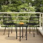 vidaXL Juego de comedor de jardín 3 piezas ratán sintético negro vidaXL Juego de comedor de jardín 3 piezas ratán sintético negro