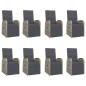vidaXL Set comedor jardín 9 pzas y cojines ratán sintético gris vidaXL Set comedor jardín 9 pzas y cojines ratán sintético gris
