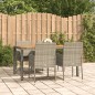 vidaXL Set comedor de jardín 5 piezas con cojines ratán sintético gris