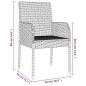 vidaXL Set comedor de jardín 5 piezas con cojines ratán sintético gris