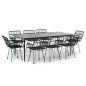 vidaXL Juego de comedor de jardín 9 piezas ratán sintético negro vidaXL Juego de comedor de jardín 9 piezas ratán sintético negro