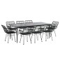 vidaXL Juego de comedor de jardín 9 piezas ratán sintético negro vidaXL Juego de comedor de jardín 9 piezas ratán sintético negro