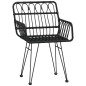 vidaXL Juego de comedor de jardín 9 piezas ratán sintético negro vidaXL Juego de comedor de jardín 9 piezas ratán sintético negro