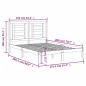 vidaXL Estructura de cama madera maciza de pino gris 150x200 cm