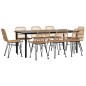 vidaXL Juego de comedor de jardín 9 piezas ratán sintético vidaXL Juego de comedor de jardín 9 piezas ratán sintético