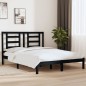 vidaXL Estructura de cama de madera maciza de pino negra 160x200 cm vidaXL Estructura de cama de madera maciza de pino negra 160x200 cm