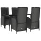 vidaXL Set de muebles jardín 5 pzas con cojines ratán sintético negro vidaXL Set de muebles jardín 5 pzas con cojines ratán sintético negro