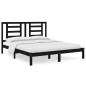 vidaXL Estructura de cama de madera maciza de pino negra 160x200 cm vidaXL Estructura de cama de madera maciza de pino negra 160x200 cm