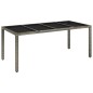 vidaXL Set comedor jardín 9 pzas y cojines ratán sintético gris vidaXL Set comedor jardín 9 pzas y cojines ratán sintético gris