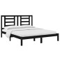 vidaXL Estructura de cama de madera maciza de pino negra 160x200 cm vidaXL Estructura de cama de madera maciza de pino negra 160x200 cm