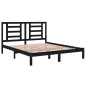 vidaXL Estructura de cama de madera maciza de pino negra 160x200 cm vidaXL Estructura de cama de madera maciza de pino negra 160x200 cm