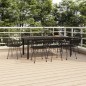 vidaXL Juego de comedor de jardín 9 piezas ratán sintético negro vidaXL Juego de comedor de jardín 9 piezas ratán sintético negro