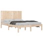 vidaXL Estructura de cama madera maciza de pino 135x190 cm vidaXL Estructura de cama madera maciza de pino 135x190 cm