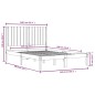 vidaXL Estructura de cama madera maciza de pino 135x190 cm vidaXL Estructura de cama madera maciza de pino 135x190 cm
