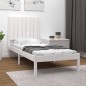 vidaXL Estructura de cama individual madera maciza blanco 75x190 cm vidaXL Estructura de cama individual madera maciza blanco 75x190 cm