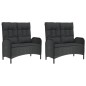 vidaXL Set de muebles jardín 5 pzas con cojines ratán sintético negro
