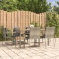 vidaXL Set comedor jardín 7 pzas y cojines ratán sintético gris vidaXL Set comedor jardín 7 pzas y cojines ratán sintético gris