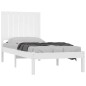 vidaXL Estructura de cama individual madera maciza blanco 75x190 cm vidaXL Estructura de cama individual madera maciza blanco 75x190 cm
