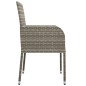 vidaXL Set comedor de jardín 5 piezas con cojines ratán sintético gris vidaXL Set comedor de jardín 5 piezas con cojines ratán sintético gris