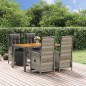 vidaXL Set comedor de jardín 5 piezas con cojines ratán sintético gris vidaXL Set comedor de jardín 5 piezas con cojines ratán sintético gris