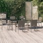 vidaXL Set comedor jardín 7 pzas y cojines ratán sintético negro gris