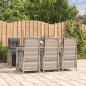 vidaXL Set comedor jardín 7 pzas y cojines ratán sintético gris vidaXL Set comedor jardín 7 pzas y cojines ratán sintético gris