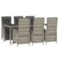 vidaXL Set comedor jardín 7 pzas y cojines ratán sintético gris vidaXL Set comedor jardín 7 pzas y cojines ratán sintético gris