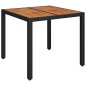 vidaXL Set de muebles jardín 5 pzas con cojines ratán sintético negro vidaXL Set de muebles jardín 5 pzas con cojines ratán sintético negro
