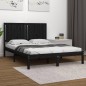 vidaXL Estructura de cama de madera maciza de pino negra 140x190 cm vidaXL Estructura de cama de madera maciza de pino negra 140x190 cm