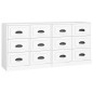 vidaXL Aparadores 2 piezas madera contrachapada blanco vidaXL Aparadores 2 piezas madera contrachapada blanco