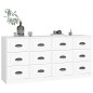 vidaXL Aparadores 2 piezas madera contrachapada blanco vidaXL Aparadores 2 piezas madera contrachapada blanco