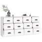 vidaXL Aparadores 2 piezas madera contrachapada blanco vidaXL Aparadores 2 piezas madera contrachapada blanco