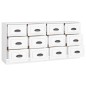 vidaXL Aparadores 2 piezas madera contrachapada blanco vidaXL Aparadores 2 piezas madera contrachapada blanco