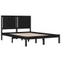 vidaXL Estructura de cama de madera maciza de pino negra 140x190 cm vidaXL Estructura de cama de madera maciza de pino negra 140x190 cm