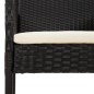 vidaXL Set de comedor jardín 11 pzas con cojines ratán sintético negro vidaXL Set de comedor jardín 11 pzas con cojines ratán sintético negro