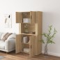 vidaXL Aparador alto madera contrachapada color roble vidaXL Aparador alto madera contrachapada color roble