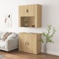 vidaXL Aparador alto madera contrachapada color roble vidaXL Aparador alto madera contrachapada color roble